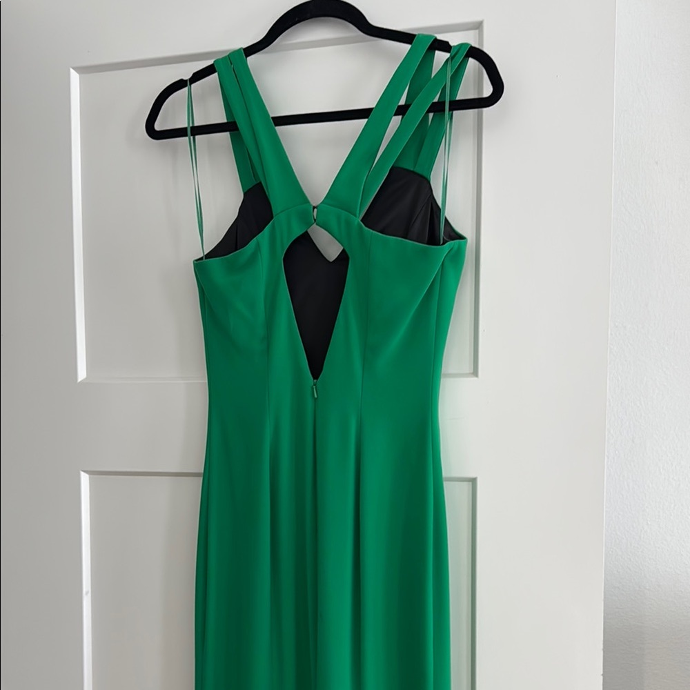 Formal green evening dress
